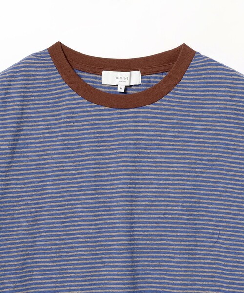 B:MING by BEAMS(ビーミングバイビームス)の「B:MING by BEAMS / リンガースラブ ボーダー Tシャツ(Tシャツ/カットソー・メンズ・ネイビー/ブラウン・MEDIUM/SMALL/LARGE/X-LARGE)」の16枚目の写真