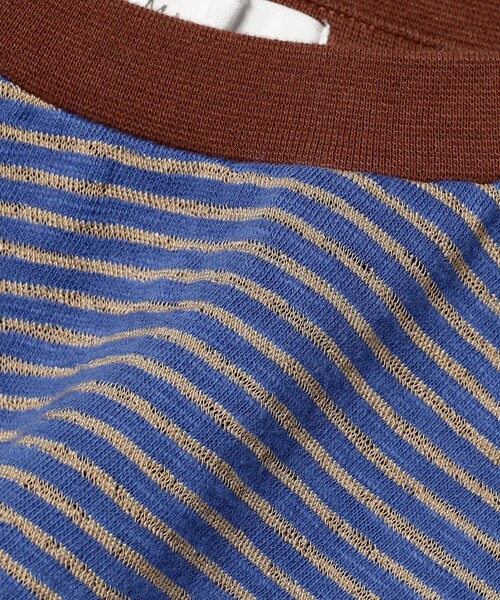 B:MING by BEAMS(ビーミングバイビームス)の「B:MING by BEAMS / リンガースラブ ボーダー Tシャツ(Tシャツ/カットソー・メンズ・ネイビー/ブラウン・MEDIUM/SMALL/LARGE/X-LARGE)」の18枚目の写真