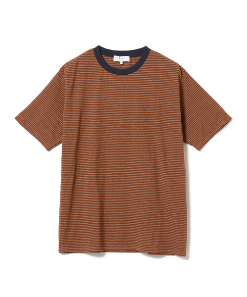 B:MING by BEAMS(ビーミングバイビームス)の「B:MING by BEAMS / リンガースラブ ボーダー Tシャツ(Tシャツ/カットソー・メンズ・ネイビー/ブラウン・MEDIUM/SMALL/LARGE/X-LARGE)」の19枚目の写真
