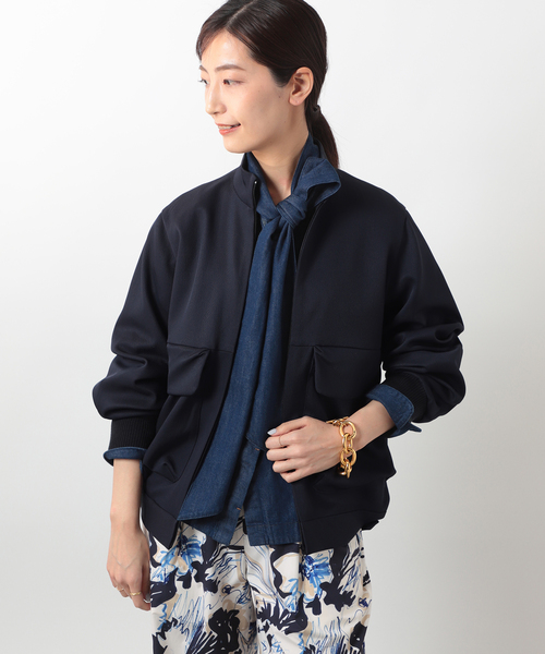 セール】ツイルダブルクロススタンドカラーブルゾン（ブルゾン