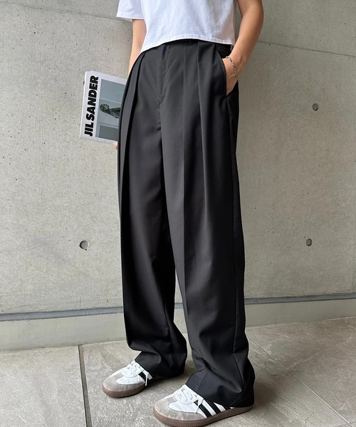 ストライプパンツ ワイドパンツ ワイドスラックス y2k ストライプワイドスラックス SS0006 – YOLO（ヨロ