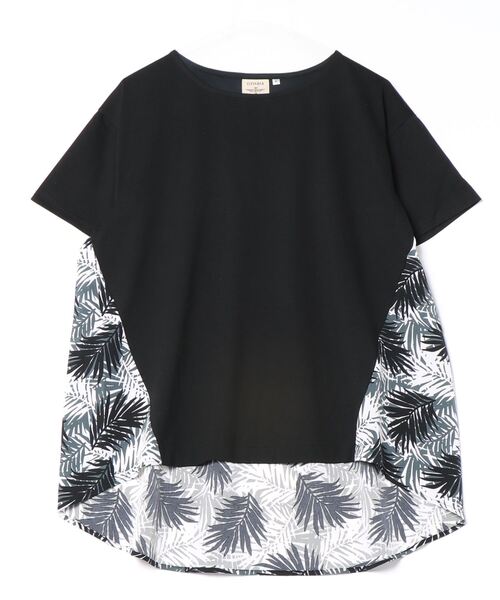 チチカカ(チチカカ)の「リーフプリントコンビプルオーバー(Tシャツ/カットソー・レディース・ブルー/ブラック・FREE)」の20枚目の写真