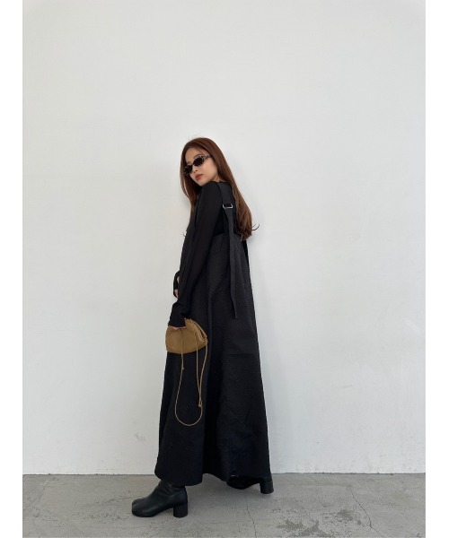 TRUNC（トランクエイティーエイト）の「Jacquard Zip Jumper Skirt（ジャンパースカート・レディース・アイボリー/ブラック・FREE）」の17枚目の写真