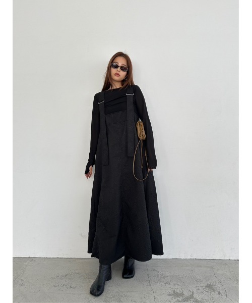 TRUNC（トランクエイティーエイト）の「Jacquard Zip Jumper Skirt（ジャンパースカート・レディース・アイボリー/ブラック・FREE）」の18枚目の写真