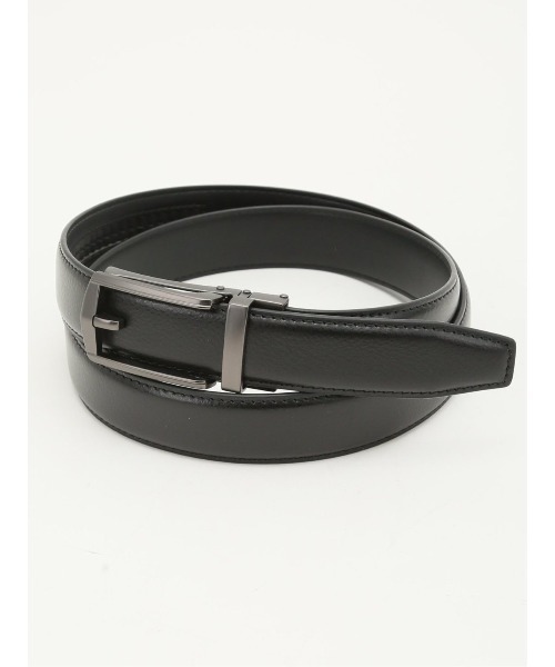 TAKA-Q（タカキュー）の「タカキュー アジャストフリー シボ型押しベルト（ベルト・メンズ・ブラック/ブラウン・FREE）」の2枚目の写真