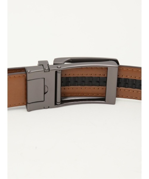 TAKA-Q（タカキュー）の「タカキュー アジャストフリー シボ型押しベルト（ベルト・メンズ・ブラック/ブラウン・FREE）」の9枚目の写真