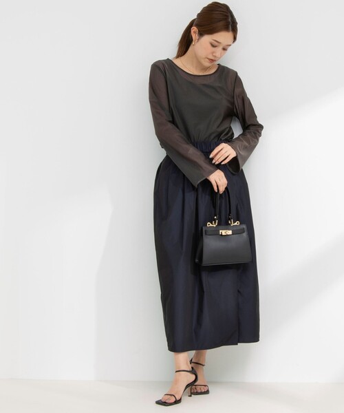 NOLLEY’S（ノーリーズ）の「ラメシアートリコットプルオーバーカットソー（Tシャツ/カットソー・レディース・ベージュ/ブラック/オフホワイト・38）」の13枚目の写真