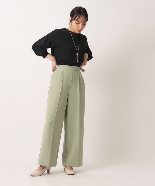 DRESKIP（ドレスキップ）の「◆【2点セット/8分袖】アクセサリー付き お袖口タックトップス（Tシャツ/カットソー・レディース・ブラック/オフホワイト/ライトグレー/オレンジ系・02/03/04）」の18枚目の写真