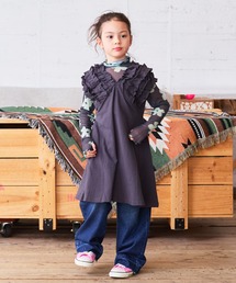 ショルダーギャザーワンピース（90～150cm）