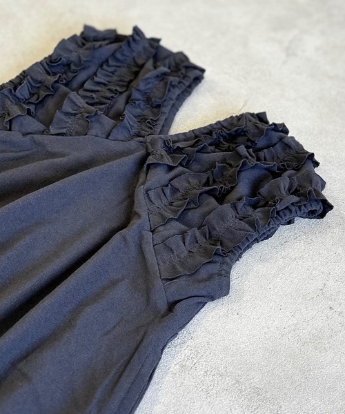 BIG FIELD（ビッグフィールド）の「ショルダーギャザーワンピース（90～150cm）（ワンピース・キッズ・アイボリー/チャコール/ラベンダー・90/100/110/120/130/140/150）」の14枚目の写真