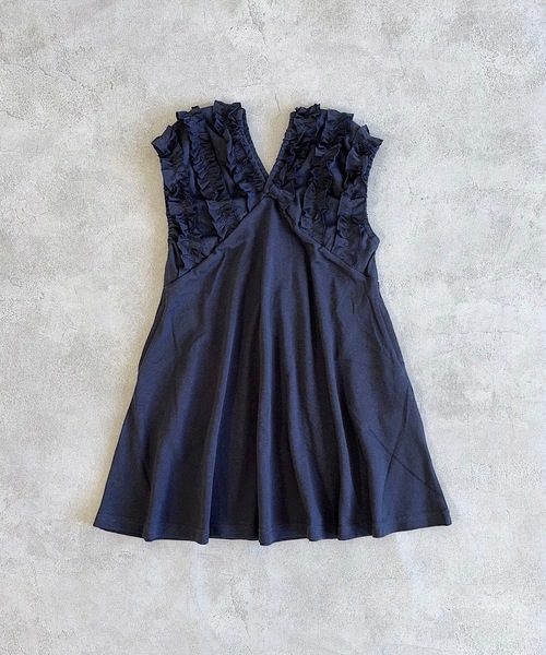 BIG FIELD（ビッグフィールド）の「ショルダーギャザーワンピース（90～150cm）（ワンピース・キッズ・アイボリー/チャコール/ラベンダー・90/100/110/120/130/140/150）」の13枚目の写真