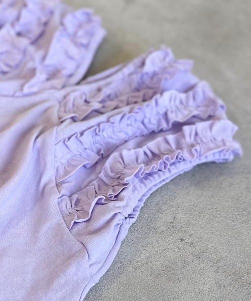BIG FIELD（ビッグフィールド）の「ショルダーギャザーワンピース（90～150cm）（ワンピース・キッズ・アイボリー/チャコール/ラベンダー・90/100/110/120/130/140/150）」の6枚目の写真