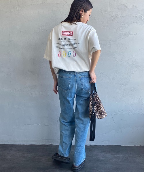 CHUMS（チャムス）の「[CHUMS/チャムス] 別注 ヒストリーロゴ バックプリントショートスリーブTシャツ（Tシャツ/カットソー・レディース・ブラック/ホワイト・XL/L/M/XXL）」の20枚目の写真