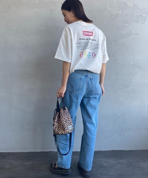 CHUMS（チャムス）の「[CHUMS/チャムス] 別注 ヒストリーロゴ バックプリントショートスリーブTシャツ（Tシャツ/カットソー・レディース・ブラック/ホワイト・XL/L/M/XXL）」の4枚目の写真