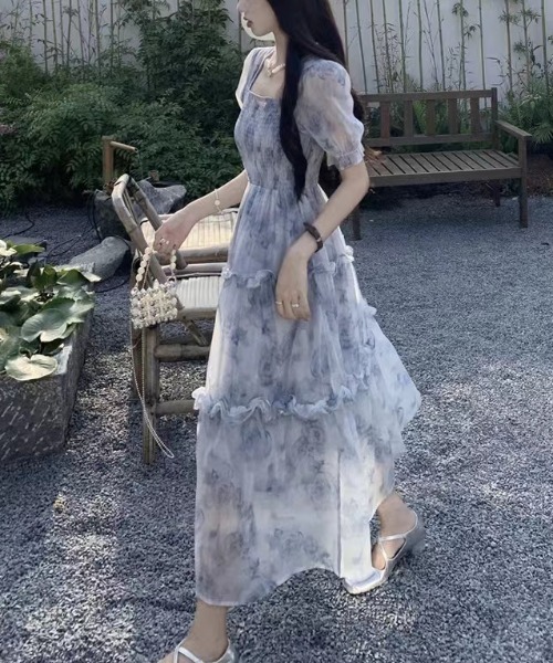 ルージュ rouge paris 花柄 ワンピース ELNA