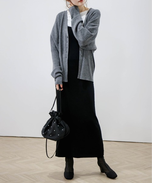 AMELY(エミリー)の「2type巾着バッグ(ショルダーバッグ・レディース・アイボリー/ブラック/ブラック×ブラック・フリー)」の12枚目の写真