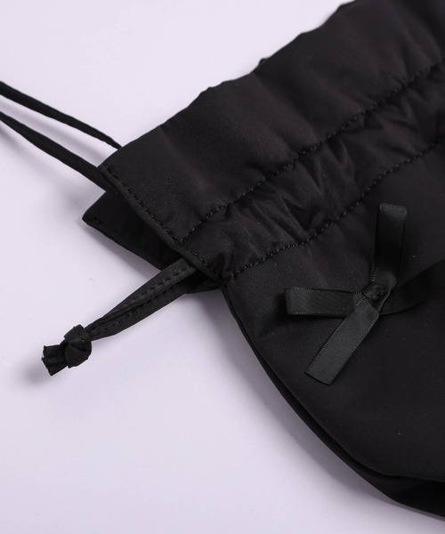 AMELY(エミリー)の「2type巾着バッグ(ショルダーバッグ・レディース・アイボリー/ブラック/ブラック×ブラック・フリー)」の21枚目の写真