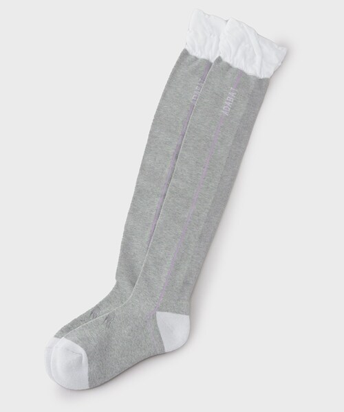 adabat（アダバット）の「◆フレンチデザイン ニーハイソックス（ソックス/靴下・レディース・ライトグレー系9/ブラック・00）」の3枚目の写真