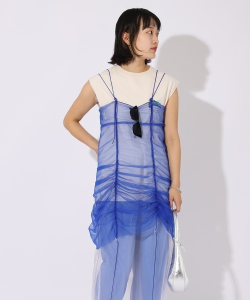 ENIM BY VICKY（エニムバイビッキー）の「アイスクリームフレンチTシャツ《洗濯機で洗える》（Tシャツ/カットソー・レディース・オフホワイト/チャコールグレー・M）」の8枚目の写真