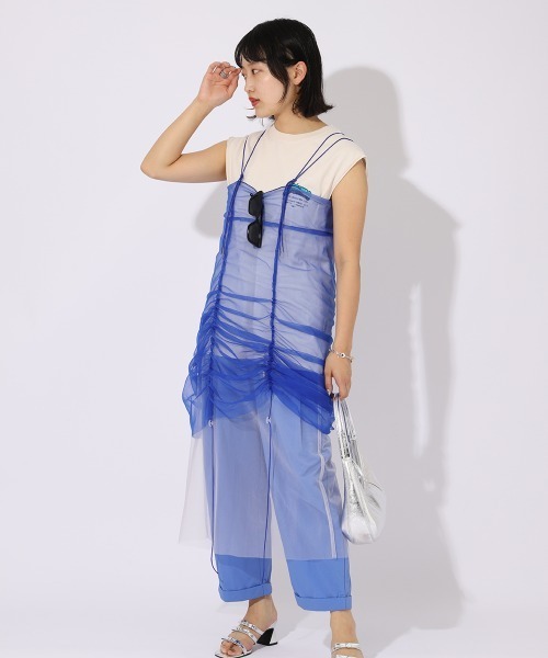 ENIM BY VICKY（エニムバイビッキー）の「アイスクリームフレンチTシャツ《洗濯機で洗える》（Tシャツ/カットソー・レディース・オフホワイト/チャコールグレー・M）」の9枚目の写真