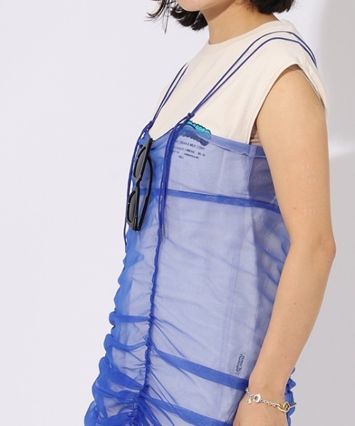 ENIM BY VICKY（エニムバイビッキー）の「アイスクリームフレンチTシャツ《洗濯機で洗える》（Tシャツ/カットソー・レディース・オフホワイト/チャコールグレー・M）」の10枚目の写真