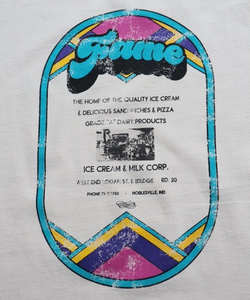 ENIM BY VICKY（エニムバイビッキー）の「アイスクリームフレンチTシャツ《洗濯機で洗える》（Tシャツ/カットソー・レディース・オフホワイト/チャコールグレー・M）」の14枚目の写真