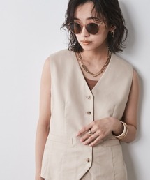 CHIC STYLE | 大きいサイズ 麻混ベスト シックスタイル(ベスト)
