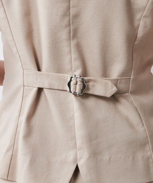 CHIC STYLE（シックスタイル）の「＜大きいサイズ＞麻混ベスト シックスタイル（ベスト・レディース・ブラック/ベージュ・L/5L/4L/3L/LL）」の17枚目の写真