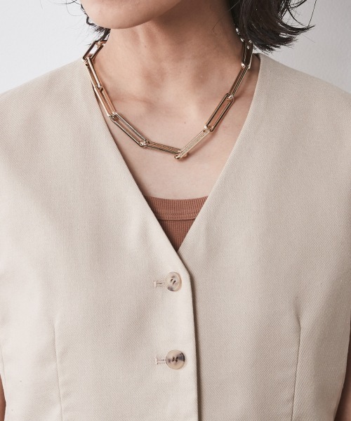 CHIC STYLE（シックスタイル）の「＜大きいサイズ＞麻混ベスト シックスタイル（ベスト・レディース・ブラック/ベージュ・L/5L/4L/3L/LL）」の18枚目の写真