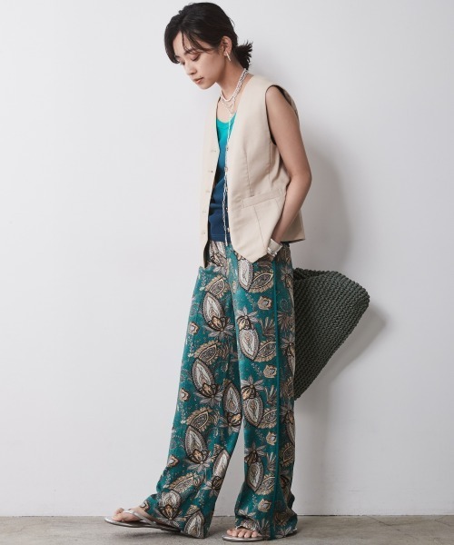 CHIC STYLE（シックスタイル）の「＜大きいサイズ＞麻混ベスト シックスタイル（ベスト・レディース・ブラック/ベージュ・L/5L/4L/3L/LL）」の10枚目の写真