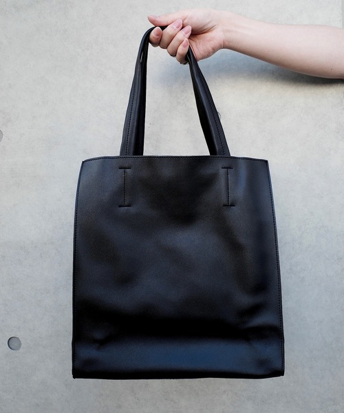 ARTIFICIAL SWEETENER スクエアレザートートバッグ