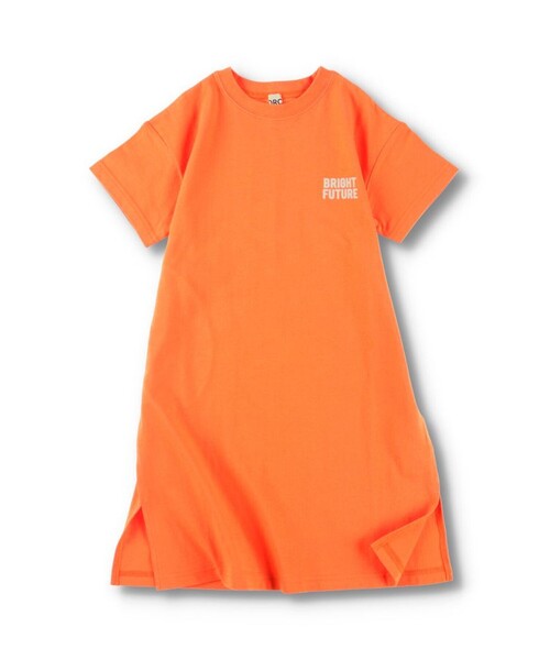 DRC branshes（ディーアールシーブランシェス）の「【WEB限定/DRC/お肌に嬉しい綿100％】サイドスリット半袖ワンピース（ワンピース・キッズ・オフホワイト/チャコールグレー/グリーン/オレンジ/パープル/ブラック・110/150/90/140/100/120/130）」の14枚目の写真