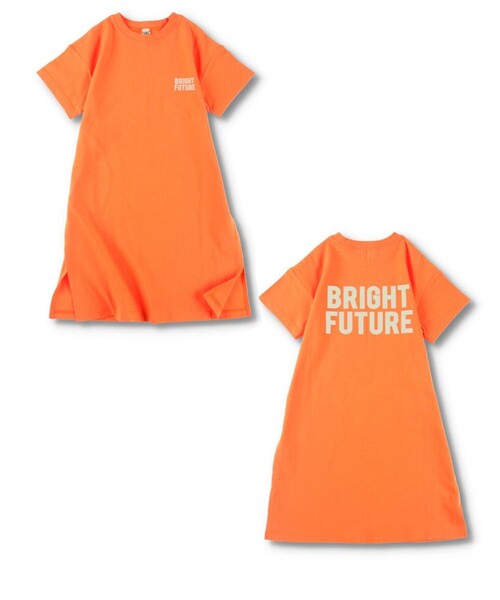 DRC branshes（ディーアールシーブランシェス）の「【WEB限定/DRC/お肌に嬉しい綿100％】サイドスリット半袖ワンピース（ワンピース・キッズ・オフホワイト/チャコールグレー/グリーン/オレンジ/パープル/ブラック・110/150/90/140/100/120/130）」の22枚目の写真