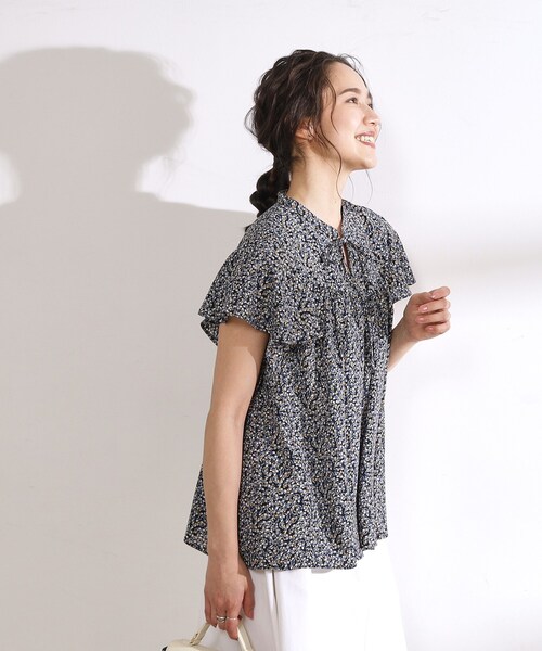 DRESKIP（ドレスキップ）の「◆【無理せずキレイ】お袖フリル リボン付きギャザーブラウス（シャツ/ブラウス・レディース・ライトイエロー系/ネイビー系/ホワイト系3/オフホワイト/ブラック・04/03/02）」の15枚目の写真