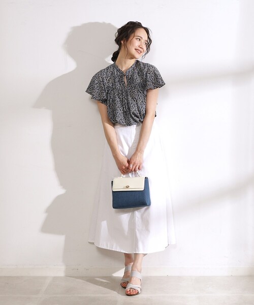 DRESKIP（ドレスキップ）の「◆【無理せずキレイ】お袖フリル リボン付きギャザーブラウス（シャツ/ブラウス・レディース・ライトイエロー系/ネイビー系/ホワイト系3/オフホワイト/ブラック・04/03/02）」の16枚目の写真