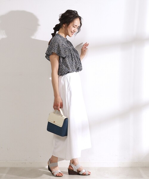 DRESKIP（ドレスキップ）の「◆【無理せずキレイ】お袖フリル リボン付きギャザーブラウス（シャツ/ブラウス・レディース・ライトイエロー系/ネイビー系/ホワイト系3/オフホワイト/ブラック・04/03/02）」の17枚目の写真