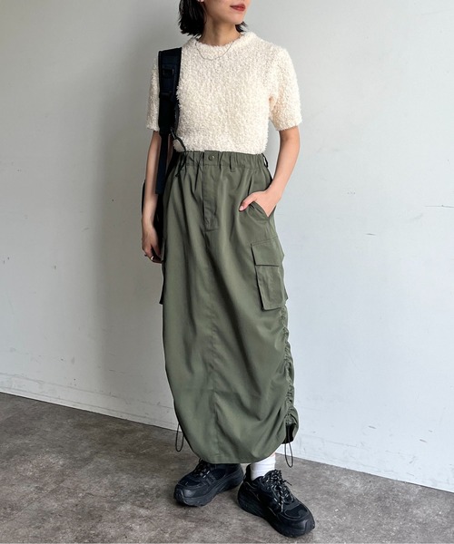 CPCM(シーピーシーエム)の「リボンヤーン単色コンパクトプルオーバー(ニット/セーター・レディース・チャコールグレー/ミント/ピンク/アイボリー・FREE)」の13枚目の写真