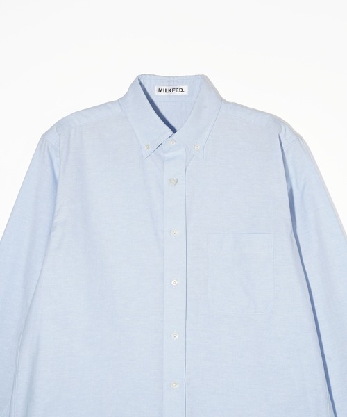 MILKFED.（ミルクフェド）の「BASIC SHIRT（シャツ/ブラウス・レディース・マルチ/ライトブルー/オレンジ・ONE SIZE）」の7枚目の写真