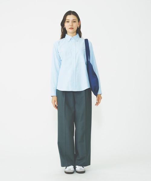MILKFED.（ミルクフェド）の「BASIC SHIRT（シャツ/ブラウス・レディース・マルチ/ライトブルー/オレンジ・ONE SIZE）」の12枚目の写真