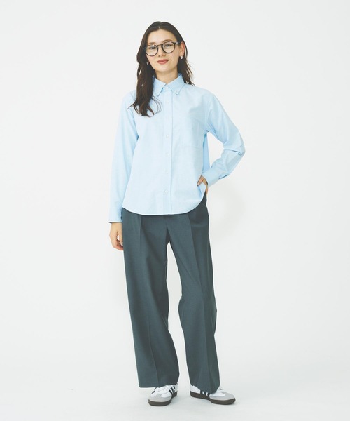 MILKFED.（ミルクフェド）の「BASIC SHIRT（シャツ/ブラウス・レディース・マルチ/ライトブルー/オレンジ・ONE SIZE）」の18枚目の写真