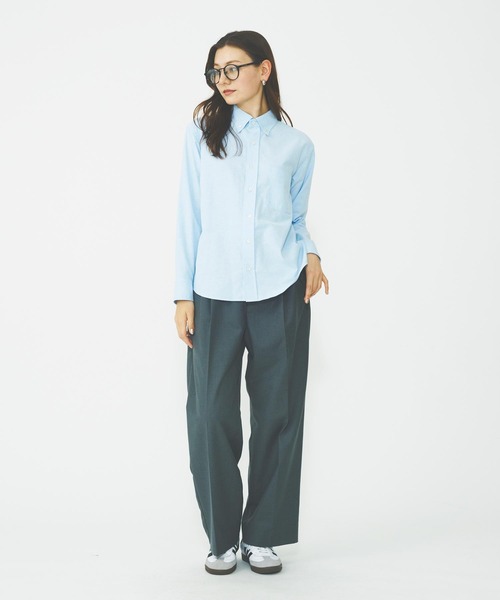 MILKFED.（ミルクフェド）の「BASIC SHIRT（シャツ/ブラウス・レディース・マルチ/ライトブルー/オレンジ・ONE SIZE）」の19枚目の写真