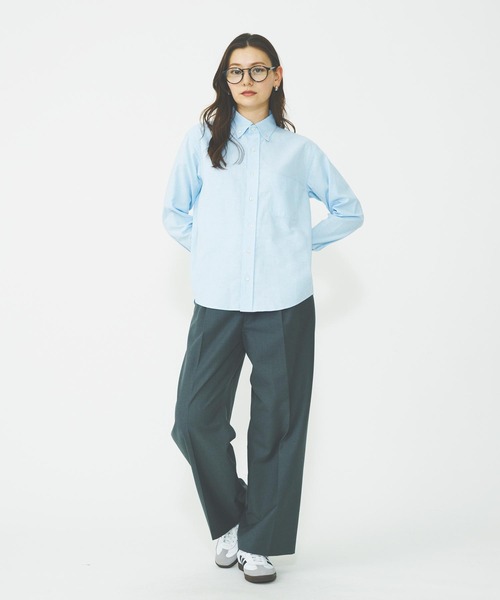 MILKFED.（ミルクフェド）の「BASIC SHIRT（シャツ/ブラウス・レディース・マルチ/ライトブルー/オレンジ・ONE SIZE）」の20枚目の写真