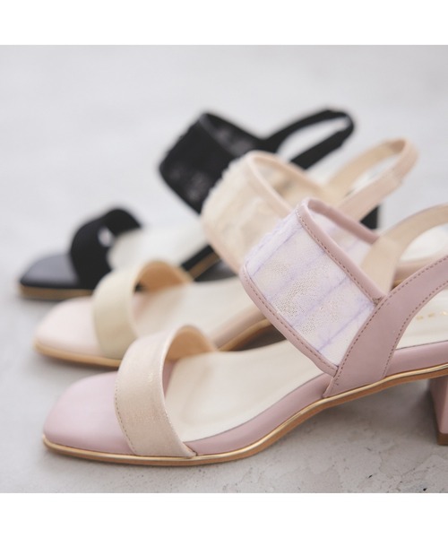JELLY BEANS(ジェリービーンズ)の「シアーダブルベルトバックバンドサンダル(215-30128)JELLY BEANS(ジェリービーンズ)(サンダル・レディース・ラベンダー/ブラック/アイボリー・S/M/L)」の18枚目の写真