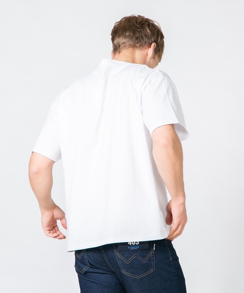 Blue Standard (ブルースタンダード)の「【BLUE STANDARD/ブルースタンダード】あしあと肉球もこもこ ビッグT 接触冷感 COOL(Tシャツ/カットソー・メンズ・パープル/ホワイト/ターコイズブルー・LARGE/MEDIUM)」の17枚目の写真
