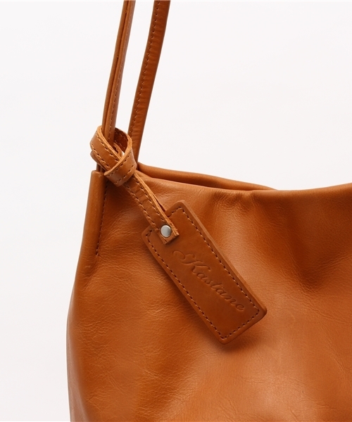 Kastane（カスタネ）の「シンプルショルダーBAG（ショルダーバッグ・レディース・キャメル/ブラック・FREE）」の6枚目の写真