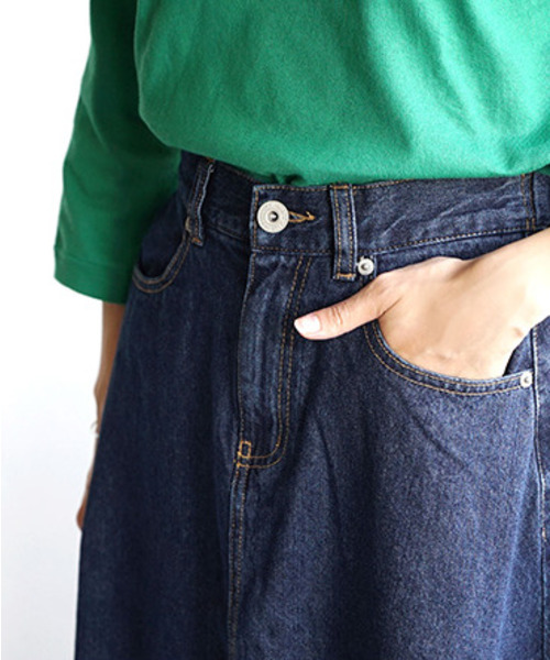 zootie（ズーティー）の「リメイク風ロングデニムスカート（デニムスカート・レディース・ネイビー・M）」の7枚目の写真