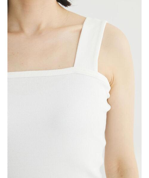 Green　Parks（グリーンパークス）の「スクエアリブタンクトップ（タンクトップ・レディース・ブラック/ブルー/オフホワイト・FREE）」の9枚目の写真