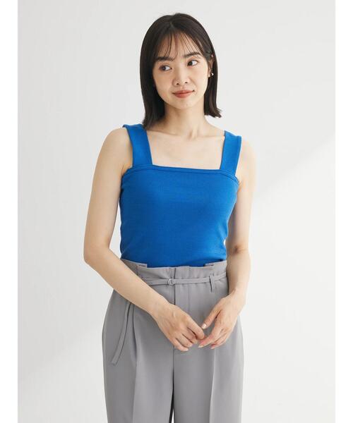 Green　Parks（グリーンパークス）の「スクエアリブタンクトップ（タンクトップ・レディース・ブラック/ブルー/オフホワイト・FREE）」の15枚目の写真