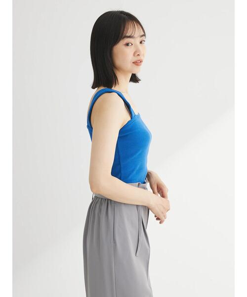 Green　Parks（グリーンパークス）の「スクエアリブタンクトップ（タンクトップ・レディース・ブラック/ブルー/オフホワイト・FREE）」の16枚目の写真