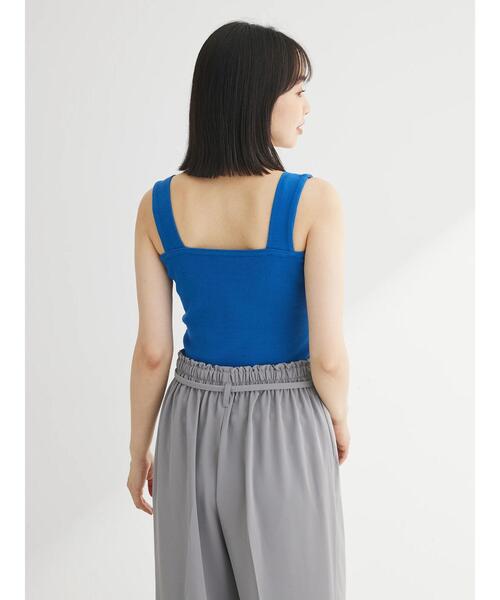 Green　Parks（グリーンパークス）の「スクエアリブタンクトップ（タンクトップ・レディース・ブラック/ブルー/オフホワイト・FREE）」の17枚目の写真